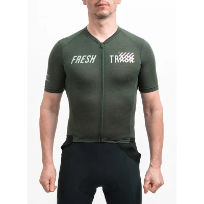 Fresh Trash FT MEN[39]S LITE MERINO EVO JERSEY OLIVE GREEN pánský cyklodres