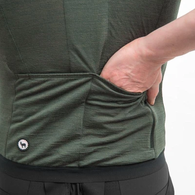 Fresh Trash FT MEN[39]S LITE MERINO EVO JERSEY OLIVE GREEN pánský cyklodres