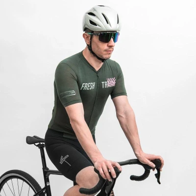 Fresh Trash FT MEN[39]S LITE MERINO EVO JERSEY OLIVE GREEN pánský cyklodres