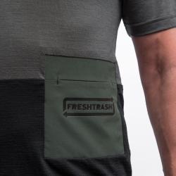 Fresh Trash Men[39]s Lite Merino Pocket Jersey Olive Green/black pánský cyklodres