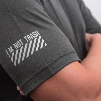 Fresh Trash Men[39]s Lite Merino Pocket Jersey Olive Green/black pánský cyklodres
