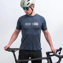 Fresh Trash Men[39]s Merino Tencel Logo 2.0 Tee Blue pánske tričko