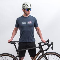 Fresh Trash Men[39]s Merino Tencel Logo 2.0 Tee Blue pánske tričko