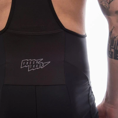 Fresh Trash Mens Signature Bib Shorts True Black pánské cyklošortky