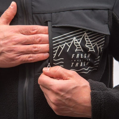 Fresh Trash FT UNISEX FLEECE JACKET BLACK pánská bunda