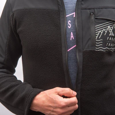 Fresh Trash FT UNISEX FLEECE JACKET BLACK pánská bunda