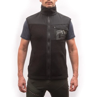 Fresh Trash FT UNISEX FLEECE VEST BLACK pánská vesta