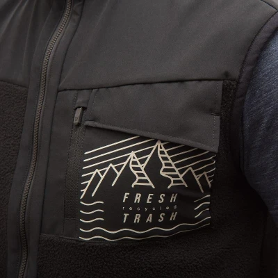 Fresh Trash FT UNISEX FLEECE VEST BLACK pánská vesta