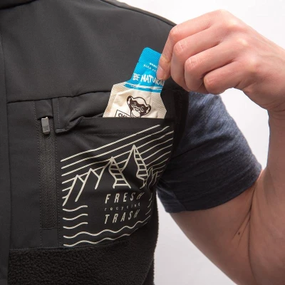 Fresh Trash FT UNISEX FLEECE VEST BLACK pánská vesta