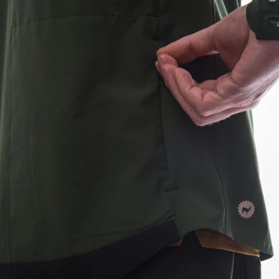 Fresh Trash FT UNISEX RIDER LONG SLEEVE SHIRT OLIVE GREEN/BLACK pánská košile