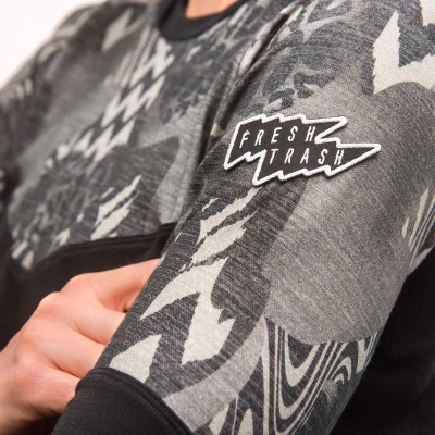 Fresh Trash FT WOMEN[39]S ESCAPE MERINO LONG SLEEVE TEE BLACK/ZEBRA dámské tričko