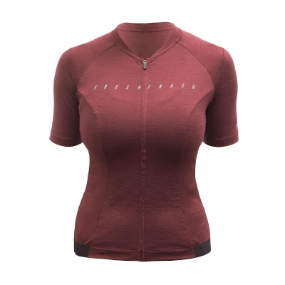 Fresh Trash Women's Lite Merino Jersey Merlot Red dámský cyklodres Fresh Trash Women's Lite Merino Jersey Merlot Red dámský cyklodres