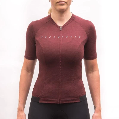 Fresh Trash Women[39]s Lite Merino Jersey Merlot Red dámský cyklodres