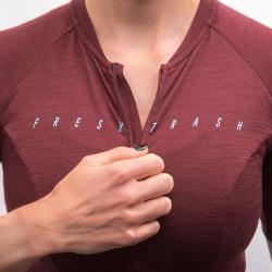 Fresh Trash Women[39]s Lite Merino Jersey Merlot Red dámský cyklodres