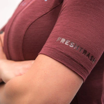 Fresh Trash Women[39]s Lite Merino Jersey Merlot Red dámský cyklodres