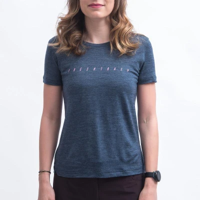 Fresh Trash Women[39]s Merino Tencel Logo Tee Blue dámský cyklodres