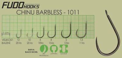 Fudo Hooks Chinu Brl vel. 10 (bal. 20 ks) rybářský háček