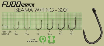 Fudo Hooks Iseama vel. 3 (bal. 12 ks) rybářský háček