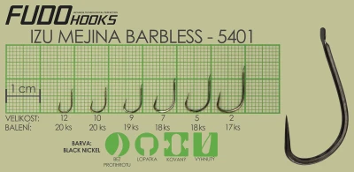 Fudo Hooks Mejina Brl vel. 10 rybářský háček (bal. 20 ks)
