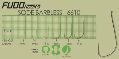 Fudo Hooks Sode Brl vel. 11 (bal. 18 ks) rybářský háček