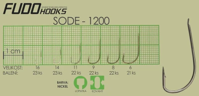 Fudo Hooks Sode vel. 6 (bal. 21 ks) rybářský háček