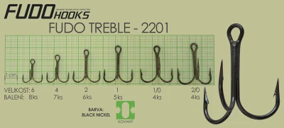 Fudo Hooks Treble vel. 1 (bal. 5 ks) rybářský háček
