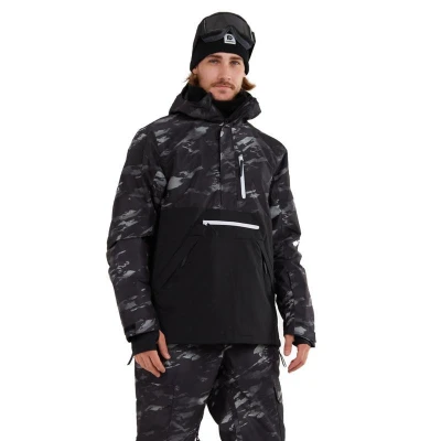 Fundango Tilbury Logo Anorak-893-black camouflage pánský lyžařský anorak
