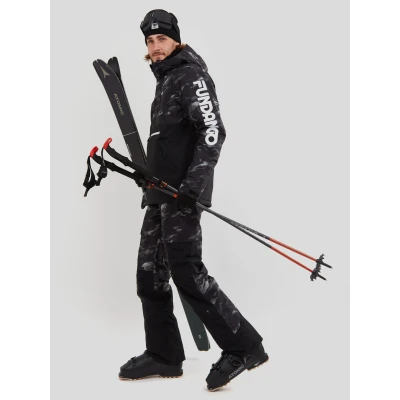 Fundango Tilbury Logo Anorak-893-black camouflage pánský lyžařský anorak