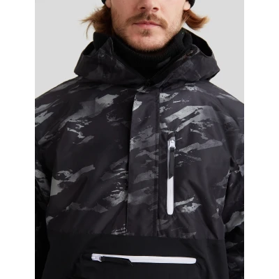 Fundango Tilbury Logo Anorak-893-black camouflage pánský lyžařský anorak
