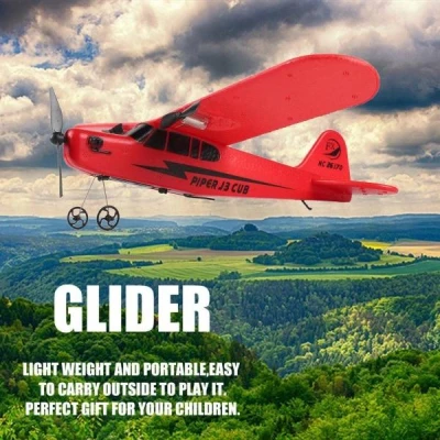 FX PIPER J-3 CUB RC letadlo 2 kanály 2,4 GHz červená