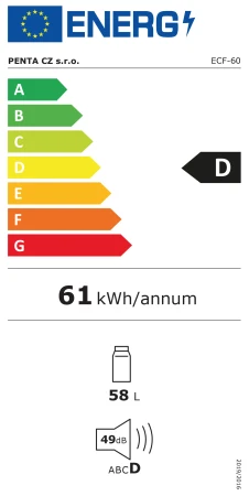 G21 60 l šedá kompresorová autochladnička