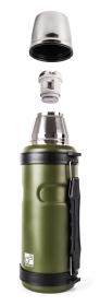 G21 Termoláhev na pití, 1000 ml, khaki zelená s rukojetí