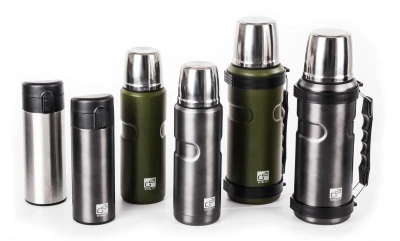 G21 Termoska na pití, 1000 ml, ocelově šedá s rukojetí