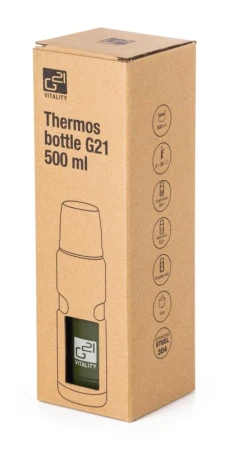 G21 Termoska na pití, 500 ml, khaki zelená
