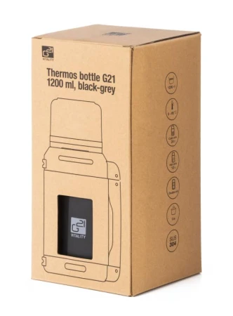 G21 Termoska nerezová 1200 ml, černo-šedá