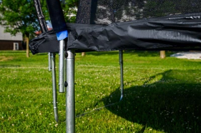 G21 Trampolína SpaceJump, 366 cm, černá, s ochrannou sítí + schůdky zdarma