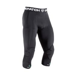GAMEPATCH 3/4 TIGHTS WITH KNEE PADDING black kompresní kalhoty s chrániči kolen