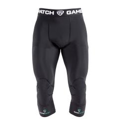 GAMEPATCH 3/4 TIGHTS WITH KNEE PADDING black kompresné nohavice s chráničmi kolien