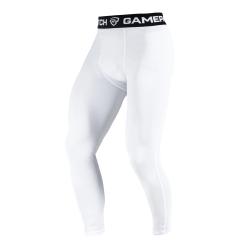 GAMEPATCH COMPRESSION PANTS white