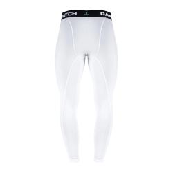 GAMEPATCH COMPRESSION PANTS white