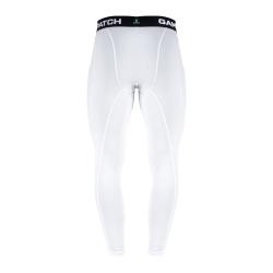 GAMEPATCH COMPRESSION PANTS white