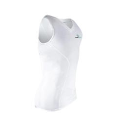 GAMEPATCH COMPRESSION TRIČKO BEZ RUKÁVOV BIELE