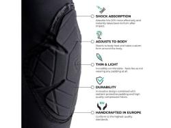 GAMEPATCH KNEE PADS BLACK LEN XL - Čierna (VÝPREDAJ)
