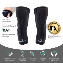 GAMEPATCH PADDED 3/4 TIGHTS WITH FULL PROTECTION BLACK