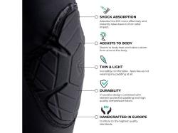 GAMEPATCH PADDED 3/4 TIGHTS WITH FULL PROTECTION BLACK