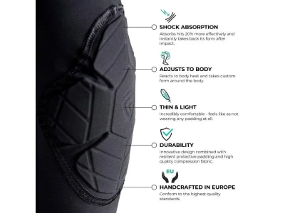 GAMEPATCH PADDED 3/4 TIGHTS WITH FULL PROTECTION BLACK