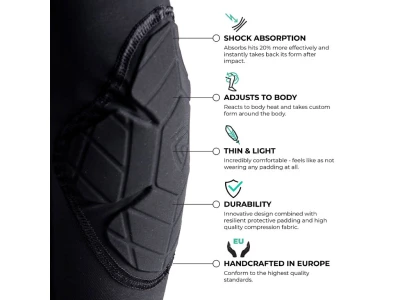 GAMEPATCH PADDED 3/4 TIGHTS WITH FULL PROTECTION BLACK