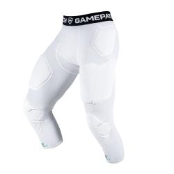 GAMEPATCH PADDED 3/4 TIGHTS S PLNOU OCHRANOU BIELA