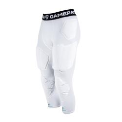 GAMEPATCH PADDED 3/4 TIGHTS S PLNOU OCHRANOU BIELA