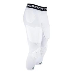 GAMEPATCH PADDED 3/4 TIGHTS WITH FULL PROTECTION WHITE POUZE M - Bílá (VÝPRODEJ)